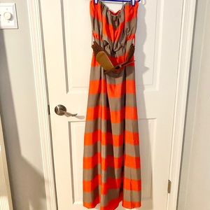 Strapless maxi dress